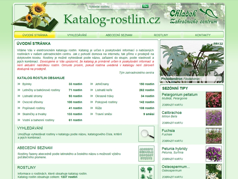 Vyhledavani Rostlin (listové čepele, plodu semene, Přítomnost speciálních, Přítomnost speciálních struktur, speciálních struktur) Vyhledavani Rostlin